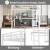 Multifunktionales Hochbett mit Schreibtisch, USB-Ladung & Produktbild-Vorschau 6