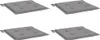 vidaXL Gartenstuhl-Kissen 4 Stk. Grau 50x50x4 cm Produktbild-Vorschau 3