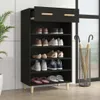 vidaXL Szafka na buty czarna 60x35x105 cm materiał Podgląd zdjęcia produktu 2