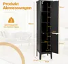 GOPLUS Badezimmerschrank hoch, Hochschrank mit 2 Türen, 5 Produktbild-Vorschau 3