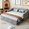 A light gray daybed sofa is shown in a living room setting, with pillows and a throw blanket. Produktbild-Vorschau