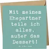 Mr. & Mrs. Panda Klappkarte Spruch Ehepartner Dessert - Produktbild-Vorschau 1