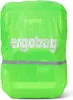 A bright green rain cover for a backpack, with the brand name 'ergobag' printed in silver. Produktbild-Vorschau