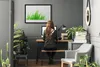Bild 70x50 MDF-Rahmen Wandkunst Graspflanze Produktbild-Vorschau 3