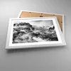 Gerahmtes Poster - Weißer Rahmen - Berge Nebel Gipfel - Produktbild-Vorschau 3