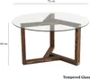 Skye Decor, Miro - Walnut, Couchtische, Nussbaum, Glas, 75 Produktbild-Vorschau 9