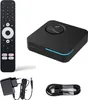 A product shot of a streaming box and its accessories, laid out on a white background. Produktbild-Vorschau