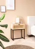 WOHNLING Nachtkonsole Mango Massivholz / Rattan 50x60x30 cm Produktbild-Vorschau 2