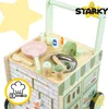 Chariot de marche en bois, table d'apprentissage, cuisine, Voir les images du produit 3