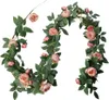 Clayre & Eef Kunstblume Girlande 150 cm Rosa Grün Produktbild-Vorschau 1