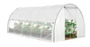A white greenhouse tunnel with plants inside. Anteprima dell’immagine prodotto