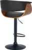 2er Set Barhocker HLO-CP300 Kunstleder  walnuss/schwarz Produktbild-Vorschau 4