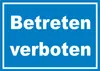 Betreten verboten Schild weiß-blau A5 (148x210mm) Produktbild-Vorschau 1