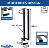 DanDiBo Distributeur de papier toilette Noir Mur Métal Voir les images du produit 2