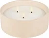 LED Kerze mit Timer dreiflammig 20x8cm Wachs Beton Weiß / Produktbild-Vorschau 1