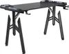 A black gaming desk with RGB lighting on a white background. Náhľad obrázku produktu