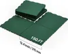 Several green interlocking floor tiles are laid out on a white background, with a stack of tiles in the upper left corner. A measurement indicator shows '1 SQ.FT' and '12.4 inch / 315 mm'. Podgląd zdjęcia produktu