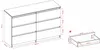 Kommode 6 Schubladen, Anthrazit, 120 cm x 39 cm x 78 cm Produktbild-Vorschau 6