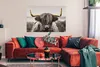 MuchoWow® Poster Scottish Highlander - Schwarz - Weiß - Produktbild-Vorschau 2