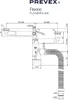 PREVEX Flexloc Siphon 1 1/2" mit 2 Anschlüssen für Produktbild-Vorschau 4