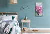 Wanduhr Bürouhr Leinwand Bild 30x60 Gemälde Blumen Produktbild-Vorschau 4