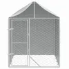 vidaXL Cuccia per cani da esterno con tetto Silver 2x2x2,5 Anteprima dell’immagine prodotto 11