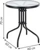 Gartentisch 60 cm Tisch aus gehärtetem Glas für Garten, Produktbild-Vorschau 9