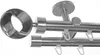 Innenlauf Gardinenstange Edelstahl Look 20mm Produktbild-Vorschau 1