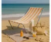 Klappbarer Strandstuhl, Sand, orange Streifen Produktbild-Vorschau 2