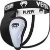 A black and white Venum groin guard and support. Produktbild-Vorschau