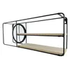 Wandregal mit Spiegel schwarz Metall 50 cm x 10 cm x 20 cm Produktbild-Vorschau 15