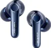 A pair of blue wireless earbuds on a white background. Produktbild-Vorschau