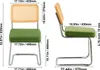 VEVOR 4er-Set grüne PE-Rattan Stühle als Akzent-, Ess- & Produktbild-Vorschau 8