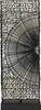 A tall, rectangular lamp with a black wire frame and a white interior, featuring a fan-like pattern on one side. Náhled obrázku produktu
