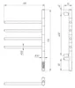 Technical drawing with dimensions of a towel warmer. Podgląd zdjęcia produktu