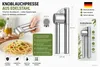 Knoblauchpresse Edelstahl mit ergonomischem Griff & starkem Produktbild-Vorschau 2