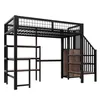 MODFU Hochbett 90x200cm mit Rausfallschutz, Etagenbett Produktbild-Vorschau 8
