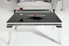 Design Couchtisch MODERN BAROCK 100cm silber mit schwarzem Produktbild-Vorschau 3