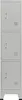 A tall, narrow, gray metal locker with three doors stacked vertically. Anteprima dell’immagine prodotto