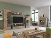 Highboard - Nox Eiche Nachbildung - Grau matt - B 120 cm - Produktbild-Vorschau 8