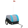 vidaXL Fahrradanhänger Schwarz und Blau 45 kg Eisen Produktbild-Vorschau 1