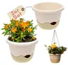 2er Set Blumentopf Hängend Blumenampel Außen Hängetopf für Produktbild-Vorschau 1