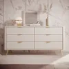 AX LIVING Commode beige avec tiroirs Vespasia 163 6S - Voir les images du produit 1