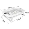 Baignoire pour bébé pliable, avec thermomètre et coussin. Voir les images du produit 9
