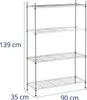 ROYAL Catering Kovový regál - 35 x 90 x 137 cm - chromovaný Náhled obrázku produktu 7