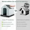 COSTWAY Hundehütte, Hundehaus aus Kunststoff, Hundehöhle Produktbild-Vorschau 7