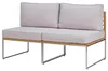 home24 Loungesofa - 2-teilig - Webstoff / Teak Massiv Produktbild-Vorschau 2