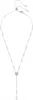 A silver necklace with pearl-like beads and a heart-shaped pendant. Produktbild-Vorschau