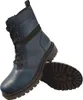 A pair of blue lace-up boots shown against a white background. Voir les images du produit