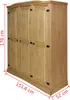 vidaXL Kleiderschrank Mexiko-Stil Kiefernholz 3 Türen Produktbild-Vorschau 11